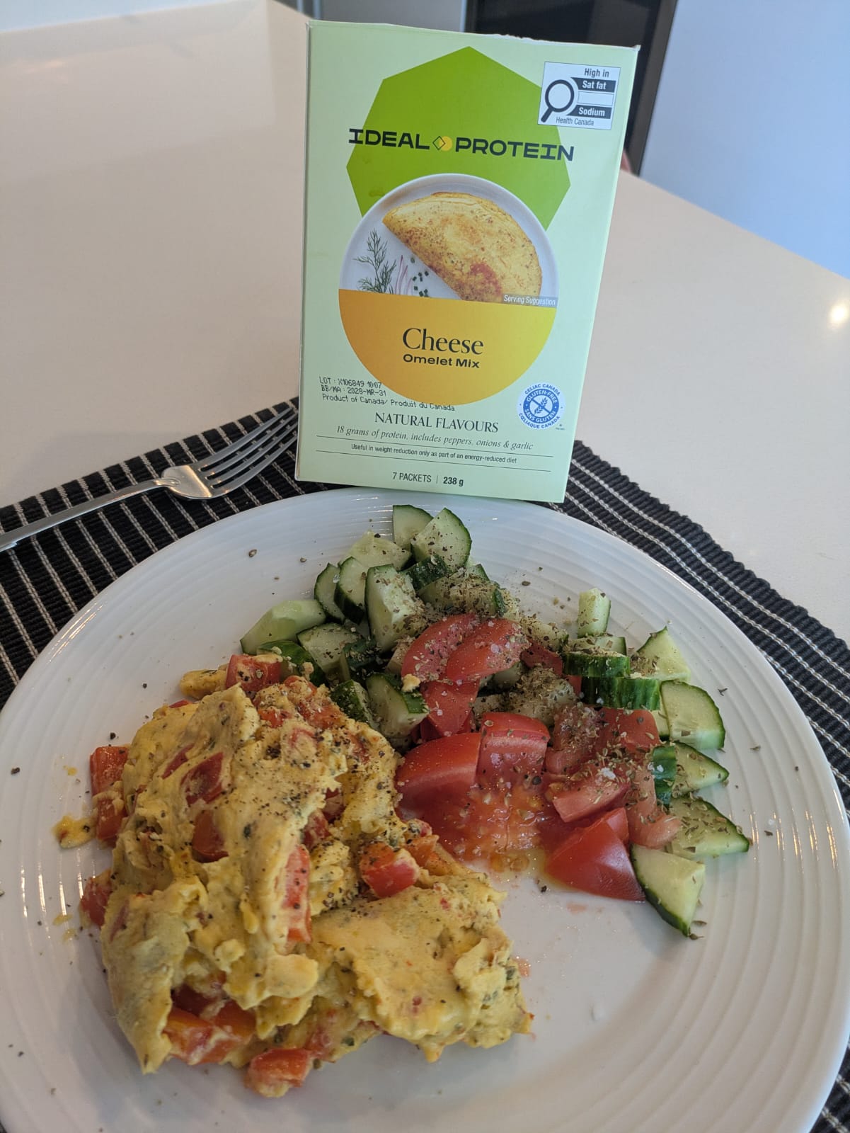 Ideal Protein Cheese Omelet displayed